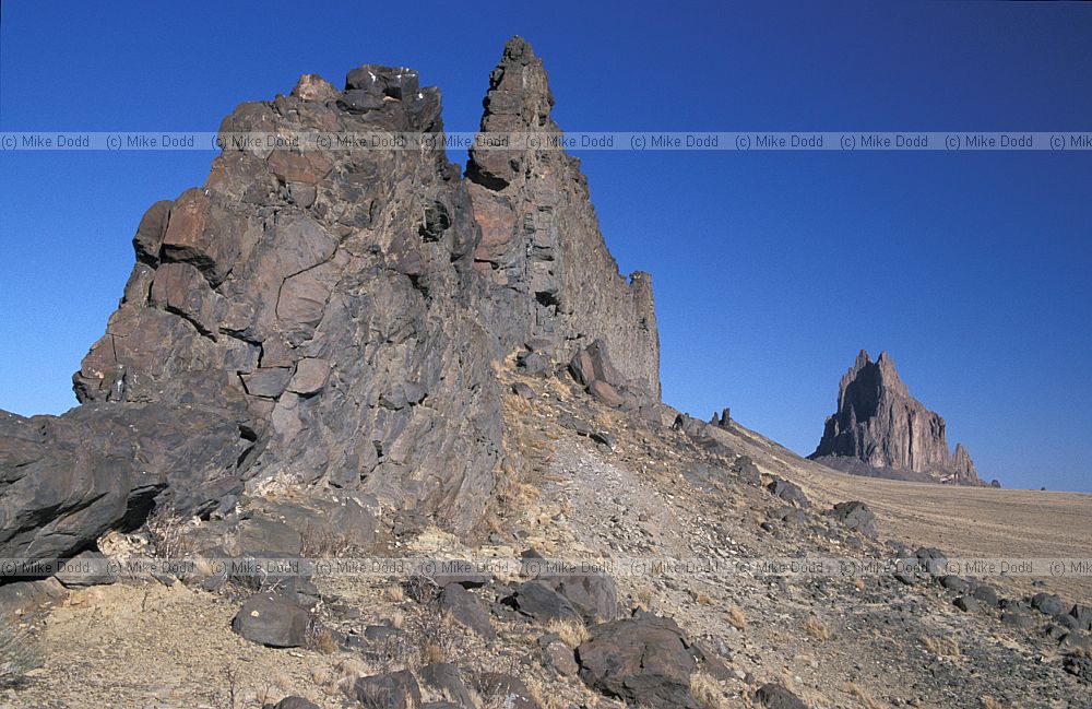 volcanic dyke Ship rock New Mexico