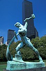 Let Us Beat Our Swords into Ploughshares by Soviet artist Evgeny Buchetich at the UN building New York