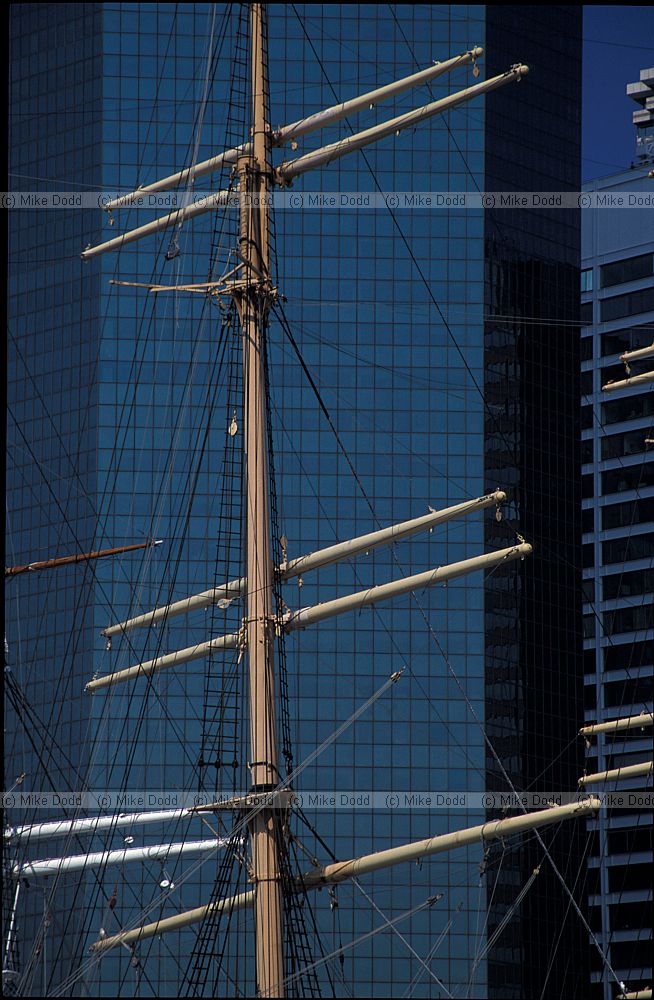 Tall ship and skyescraper New York