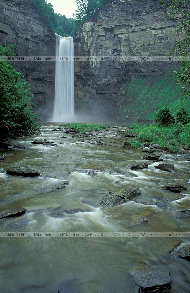 Waterfall Taughannock falls state park Ithaca NY