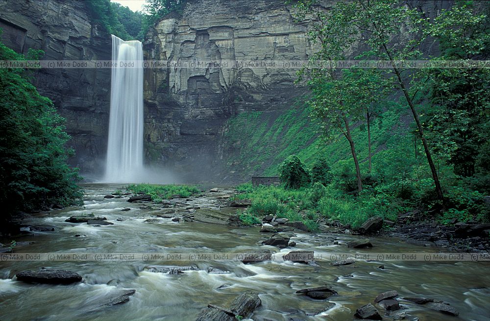 Waterfall Taughannock falls state park Ithaca NY