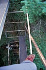 Looking down scaffolding Whiteface mountain Adirondacks New York state
