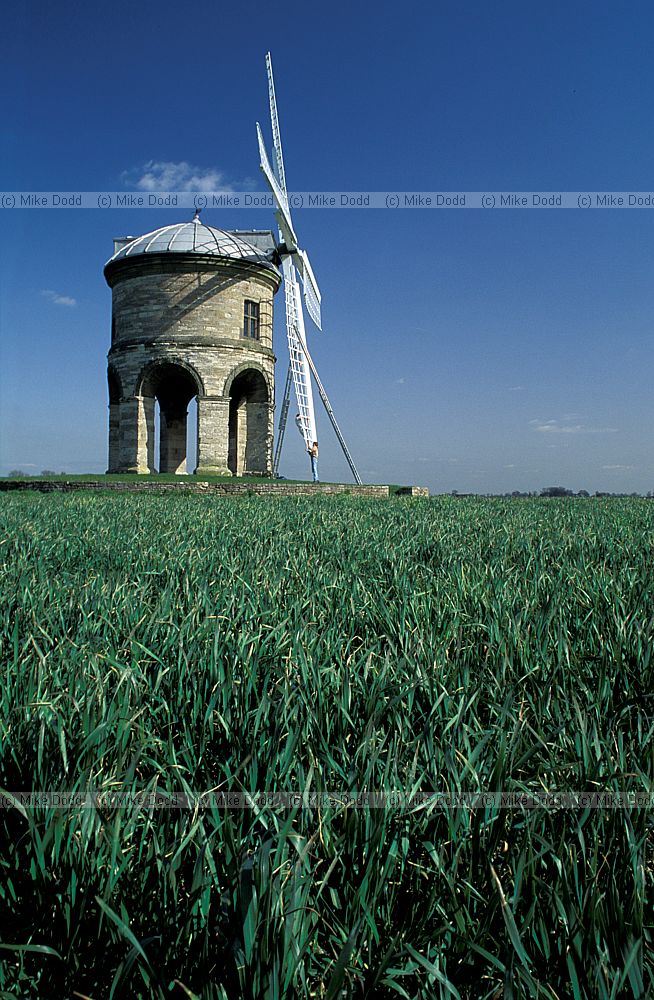 Chesterton tower mill Warwickshire being painted