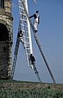 Chesterton tower mill Warwickshire being painted