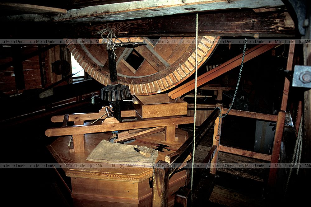 Jill post mill interior Sussex