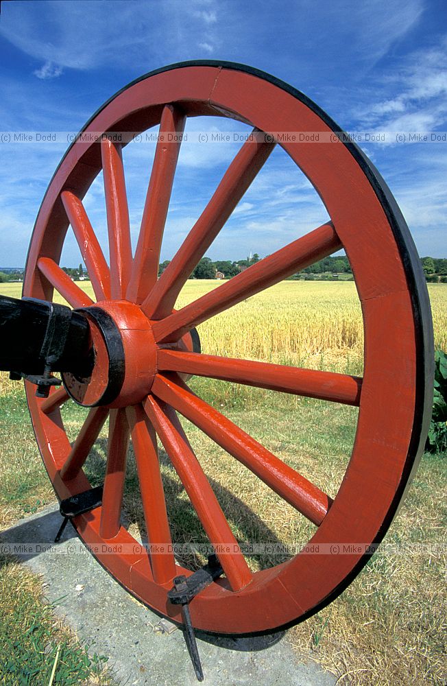 red wheel used to turn mill Pitstone Buckinghamshire