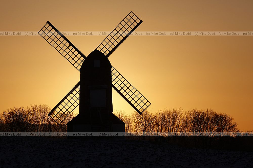 Pitstone windmill sunset