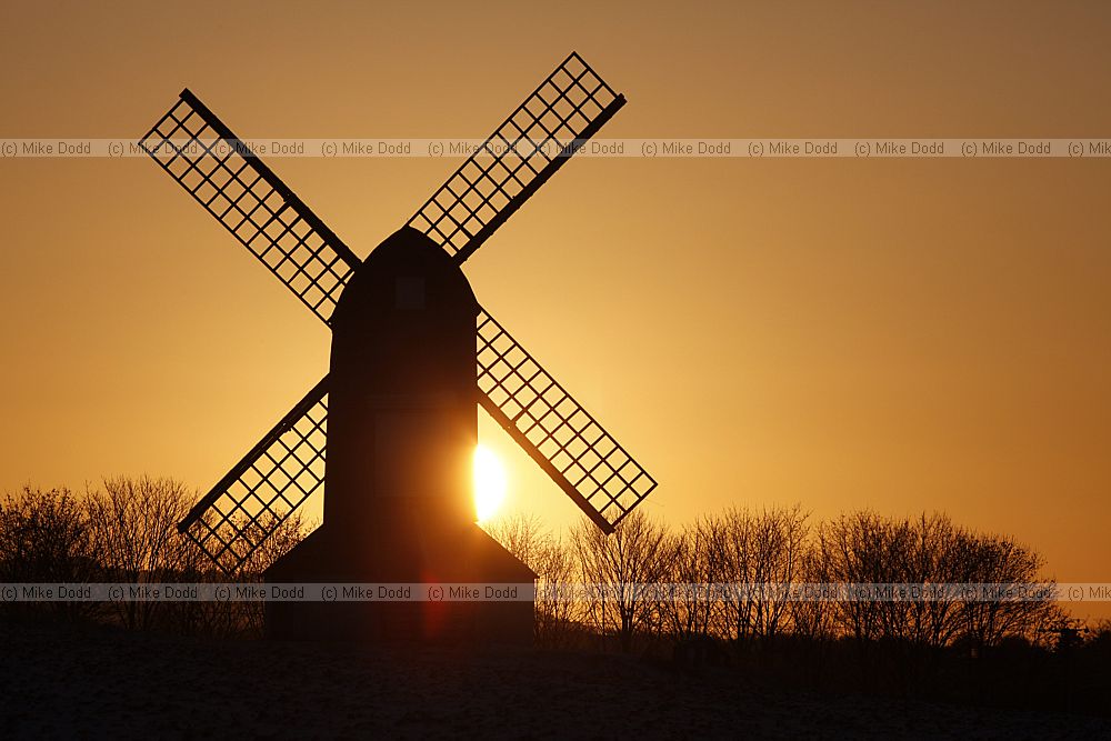 Pitstone windmill sunset