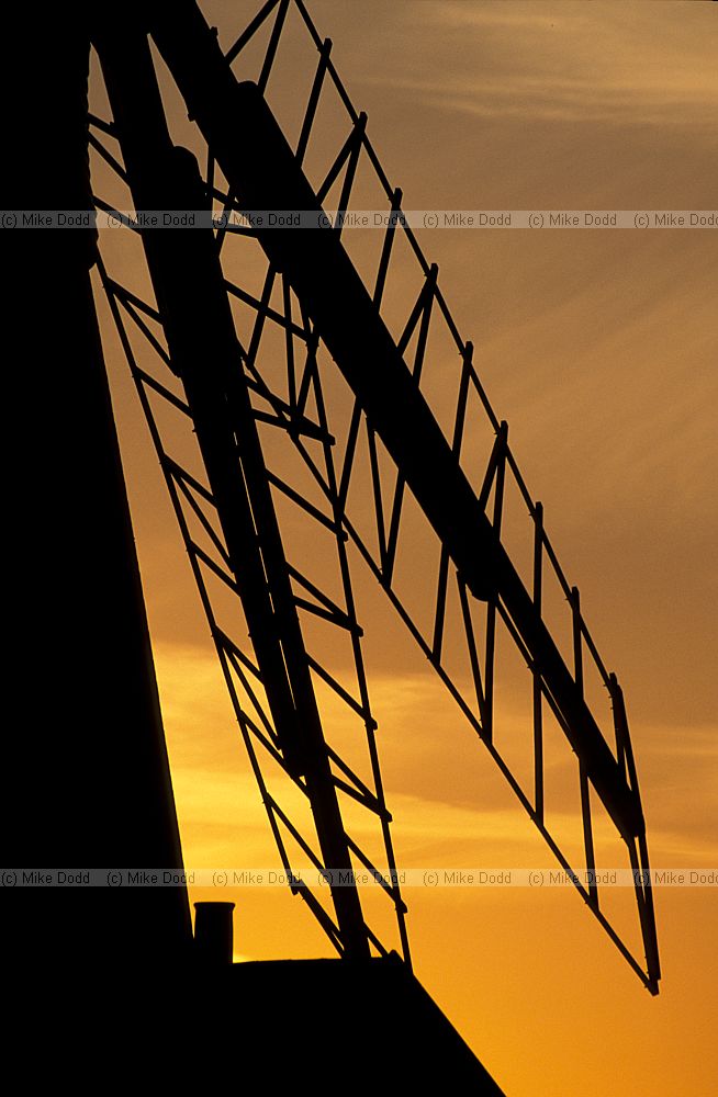 Stracey arms tower windpump sunset Norfolk